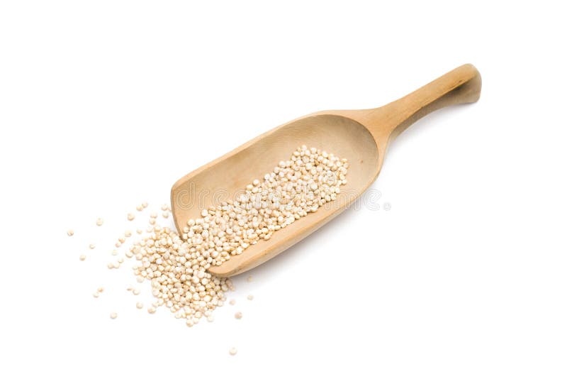 Ξύλινο κουτάλι με quinoa τους σπόρους στοκ φωτογραφίες με δικαίωμα ελεύθερης χρήσης Ξύλινο κουτάλι με quinoa τους σπόρους στοκ φωτογραφίες με δικαίωμα ελεύθερης χρήσης