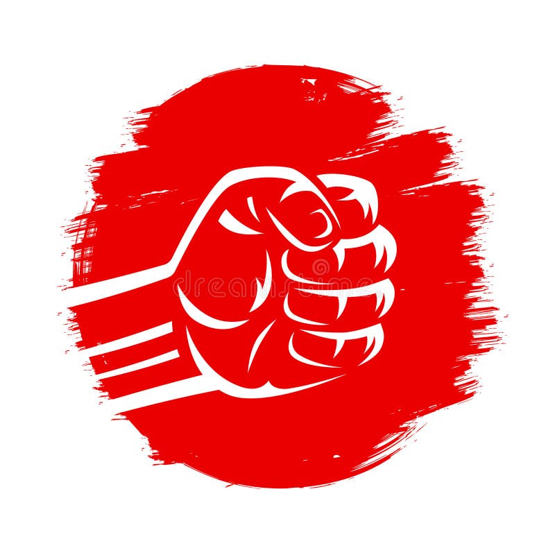 Ο ήλιος κόκκινων σημαιών της Ιαπωνίας έσφιγξε μικτή την πάλη αυξημένη karate πυγμή πολεμικών τεχνών