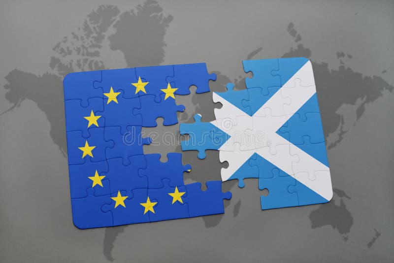 Ο γρίφος με τη εθνική σημαία της Σκωτίας και η ευρωπαϊκή ένωση σε έναν κόσμο χαρτογραφούν το υπόβαθρο