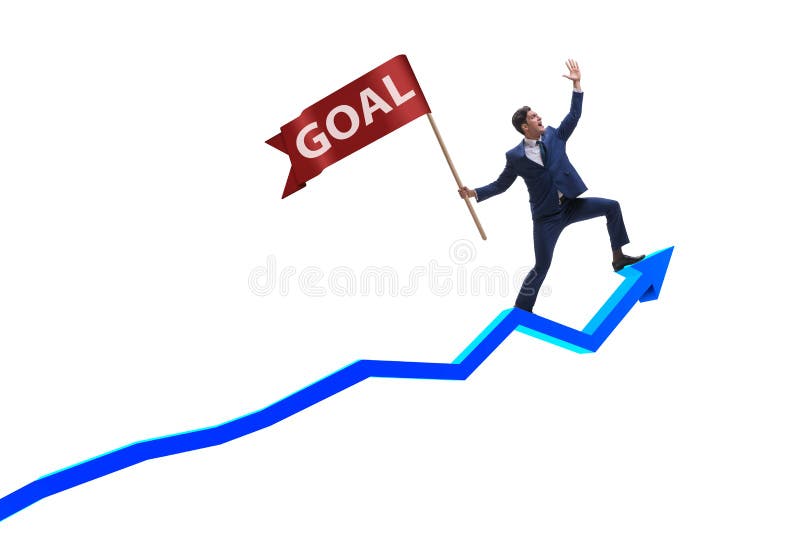 Businessman achieving his business goals and targets. Businessman achieving his business goals and targets