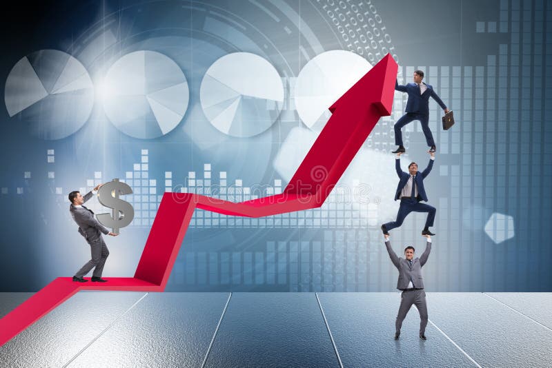 Ο επιχειρηματίας που υποστηρίζει growtn στην οικονομία στη γραφική παράσταση διαγραμμάτων ελεύθερη απεικόνιση δικαιώματος Ο επιχειρηματίας που υποστηρίζει growtn στην οικονομία στη γραφική παράσταση διαγραμμάτων ελεύθερη απεικόνιση δικαιώματος