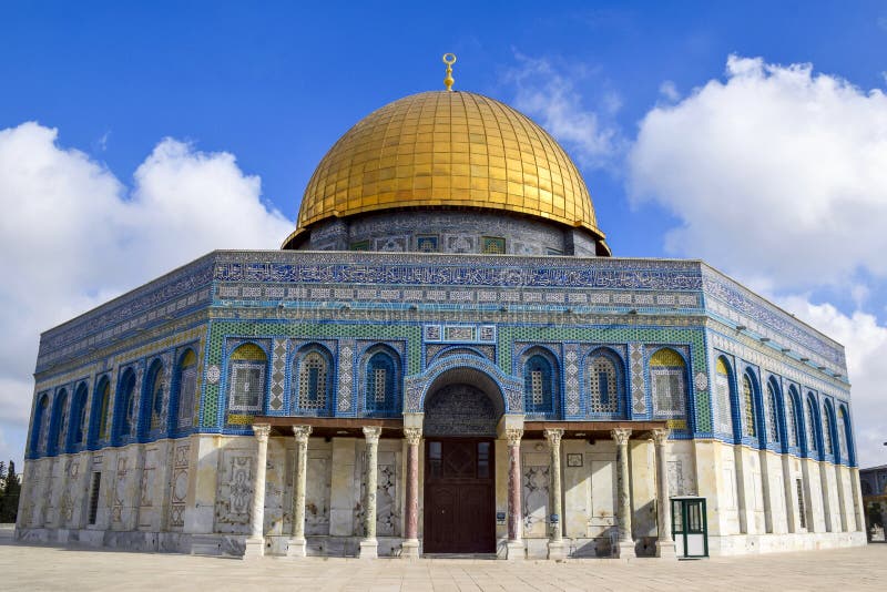 The Dome of the Rock and Al-Aqṣā Mosque, Temple Mountain, Jerusalem, Israel. The Dome of the Rock and Al-Aqṣā Mosque, Temple Mountain, Jerusalem, Israel.