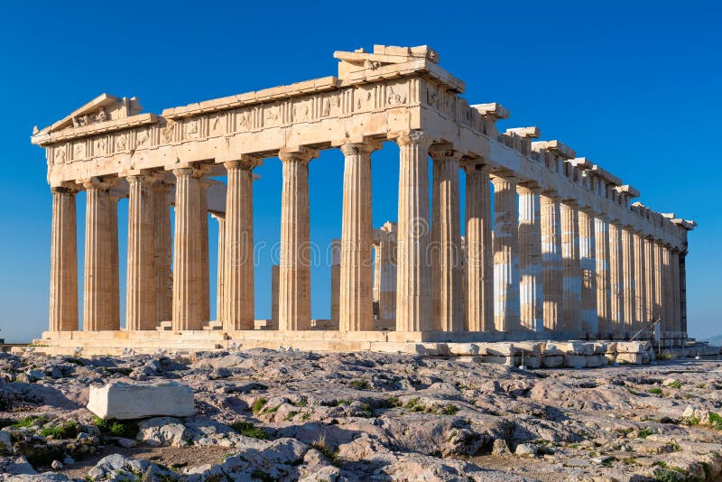 Ο ναός Parthenon στην Αθήνα, Ελλάδα στοκ φωτογραφίες με δικαίωμα ελεύθερης χρήσης