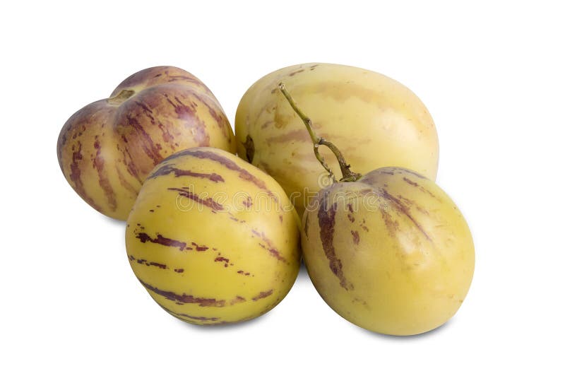 Ολόκληρα φρέσκα φρούτα Pepino στοκ εικόνα με δικαίωμα ελεύθερης χρήσης