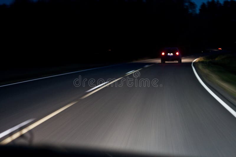 Late night driving at summertime line lines road. Late night driving at summertime line lines road