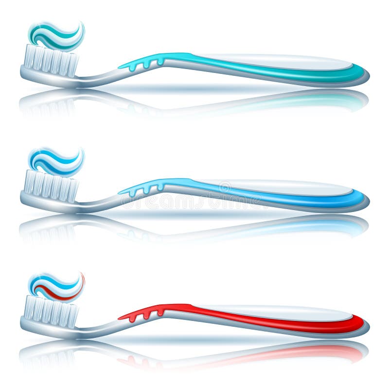 Vector illustration - toothbrush set on white background. Vector illustration - toothbrush set on white background