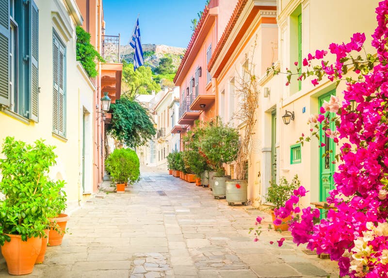 Οδός της Αθήνας, Ελλάδα στοκ φωτογραφίες με δικαίωμα ελεύθερης χρήσης
