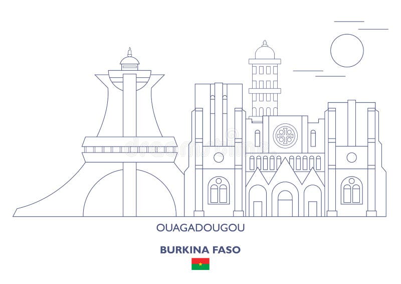 Ορίζοντας πόλεων Ouagadougou, Μπουρκίνα Φάσο ελεύθερη απεικόνιση δικαιώματος