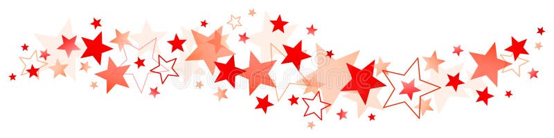 Οριζόντια σύνορα μεγάλα και αστέρια Little Red ελεύθερη απεικόνιση δικαιώματος Οριζόντια σύνορα μεγάλα και αστέρια Little Red ελεύθερη απεικόνιση δικαιώματος