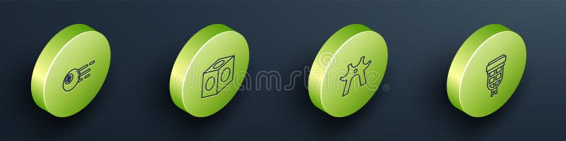 ορισμός ισομετρικής γραμμής εικονίδιο billiard σφαιρίνης κιμωλίας και τσέπης. διάνυσμα απεικόνιση αποθεμάτων