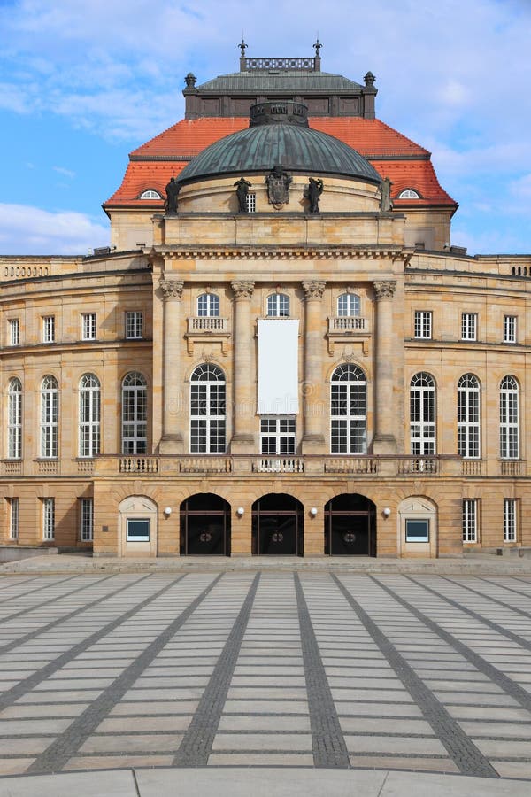 Chemnitz city, Germany. Opera and theater building (Opernhaus. Chemnitz city, Germany. Opera and theater building (Opernhaus