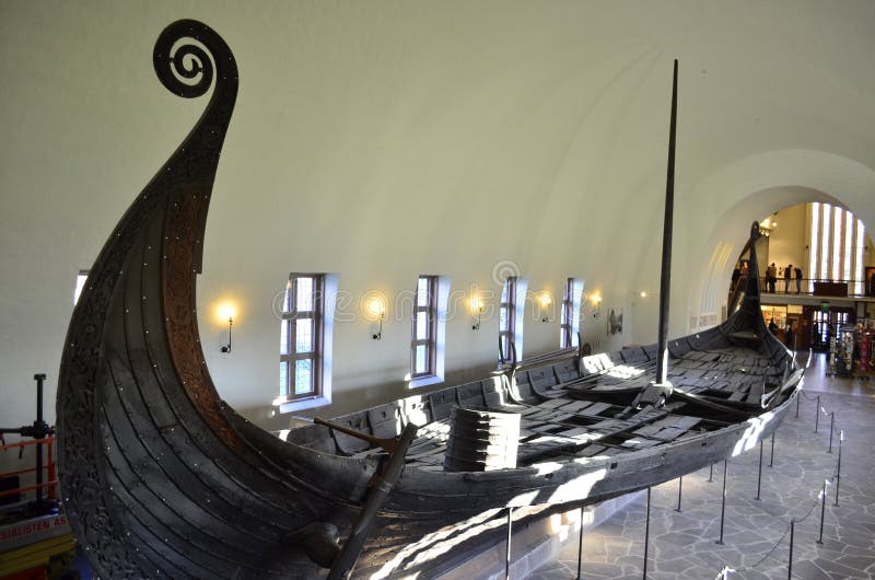 Viking drakkar in Viking museum in Oslo. Viking drakkar in Viking museum in Oslo