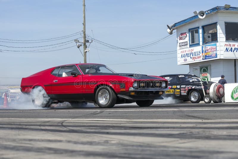 Picture of red mustang boss 351 making a smoke show on the track. Picture of red mustang boss 351 making a smoke show on the track.