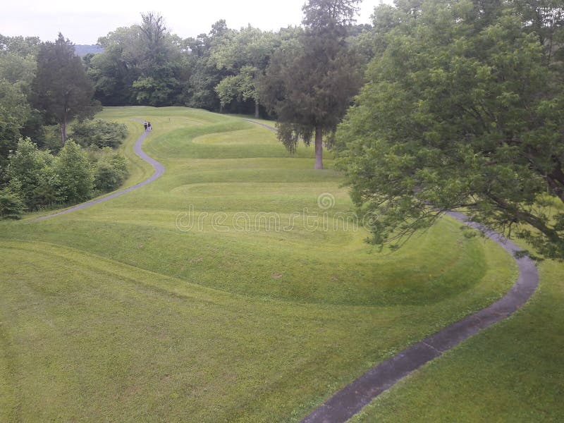 Serpent mound Ohio cloudy clear. Serpent mound Ohio cloudy clear