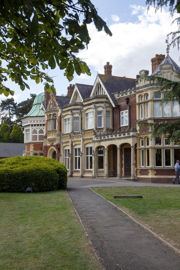 BLETCHLEY, UK - SEPTEMBER 1, 2019. Bletchley Park the home of British codebreaking and a birthplace of modern information technology, which played a major role in World War Two. Bletchley, Milton Keynes, England, UK, September 1, 2019. BLETCHLEY, UK - SEPTEMBER 1, 2019. Bletchley Park the home of British codebreaking and a birthplace of modern information technology, which played a major role in World War Two. Bletchley, Milton Keynes, England, UK, September 1, 2019