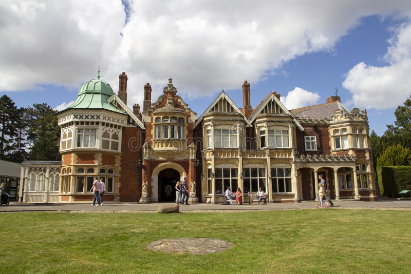 BLETCHLEY, UK - SEPTEMBER 1, 2019. Bletchley Park the home of British codebreaking and a birthplace of modern information technology, which played a major role in World War Two. Bletchley, Milton Keynes, England, UK, September 1, 2019. BLETCHLEY, UK - SEPTEMBER 1, 2019. Bletchley Park the home of British codebreaking and a birthplace of modern information technology, which played a major role in World War Two. Bletchley, Milton Keynes, England, UK, September 1, 2019