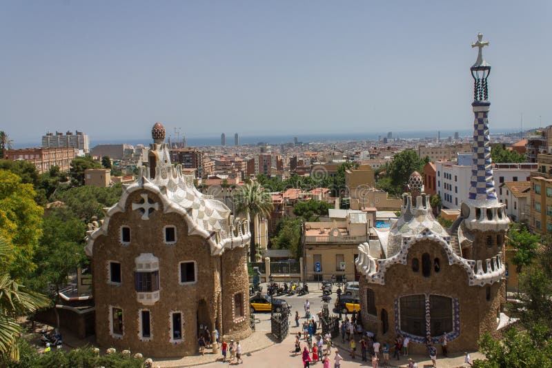 Πάρκο Βαρκελώνη Catalunia Ισπανία Guell στοκ εικόνα Πάρκο Βαρκελώνη Catalunia Ισπανία Guell στοκ εικόνα