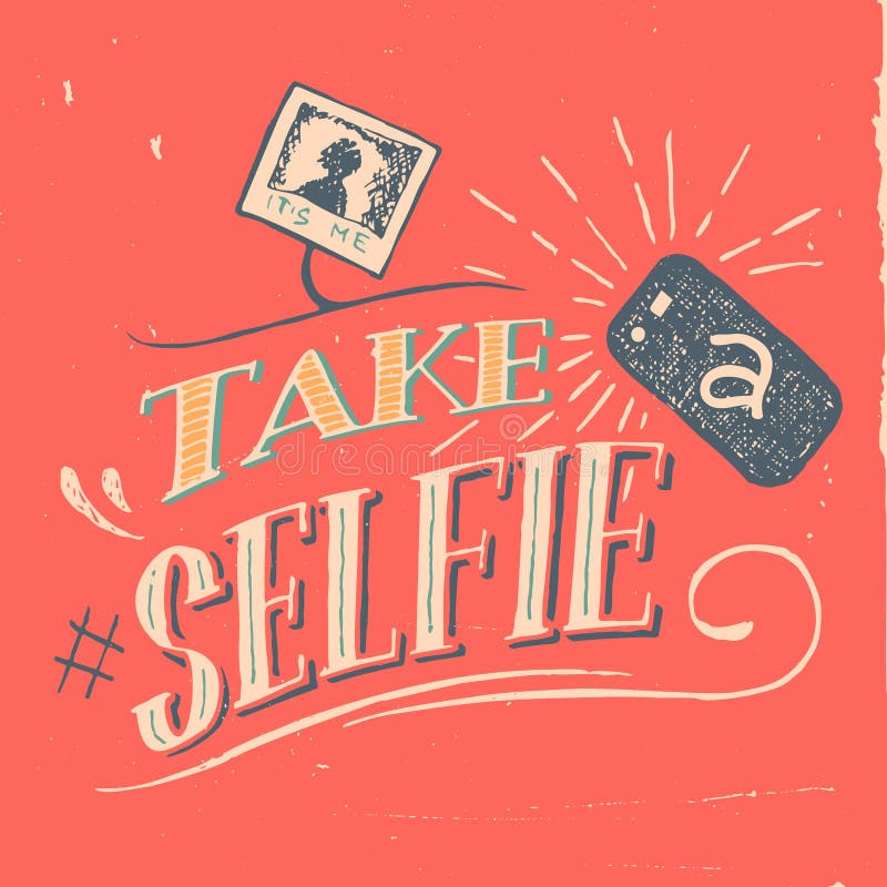 Πάρτε μια αφίσα selfie διανυσματική απεικόνιση Πάρτε μια αφίσα selfie διανυσματική απεικόνιση