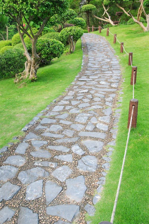 Stone path in the park. Stone path in the park.