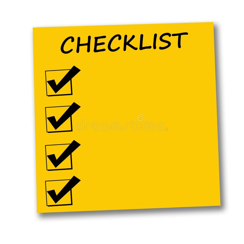 Checklist with several checked items (copyspace provided). Checklist with several checked items (copyspace provided)