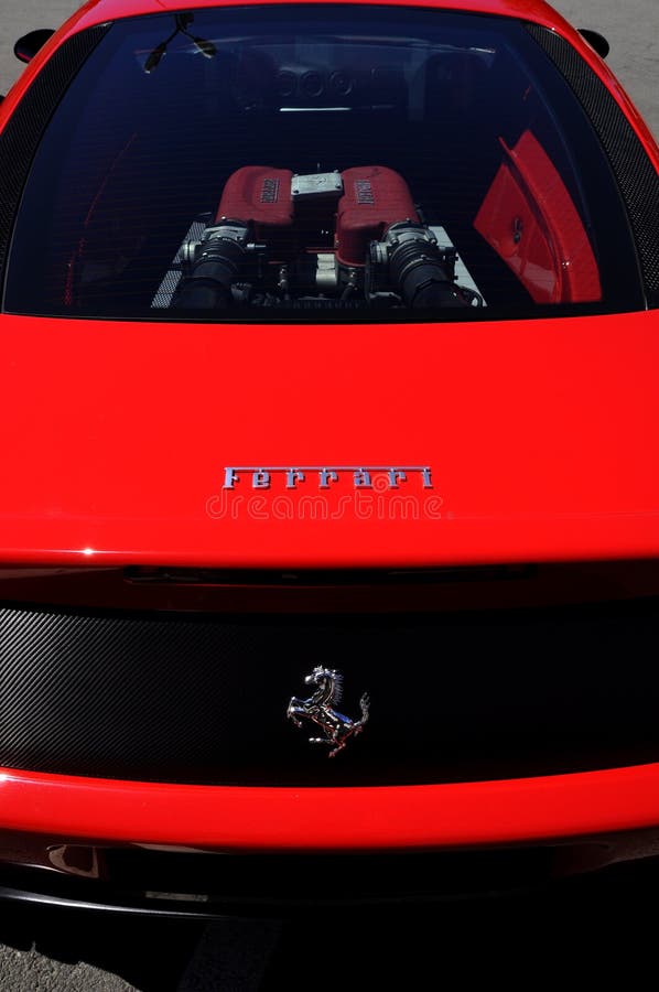 πίσω όψη ferrari στοκ εικόνα
