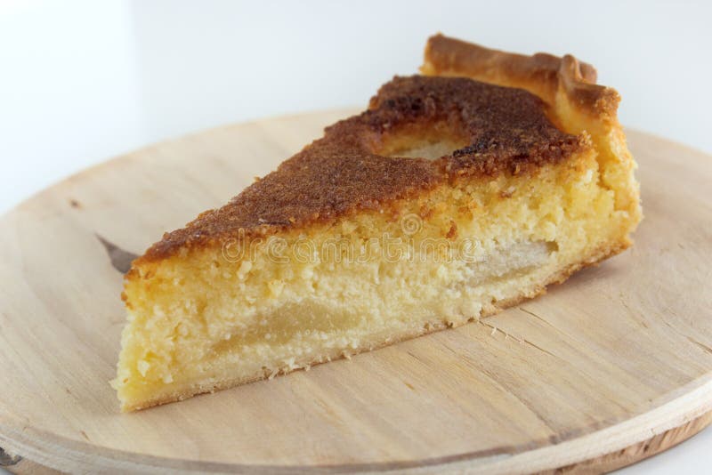 Traditional french Bourdaloue pie: a pie with almond marzipan cream and pears. Traditional french Bourdaloue pie: a pie with almond marzipan cream and pears.