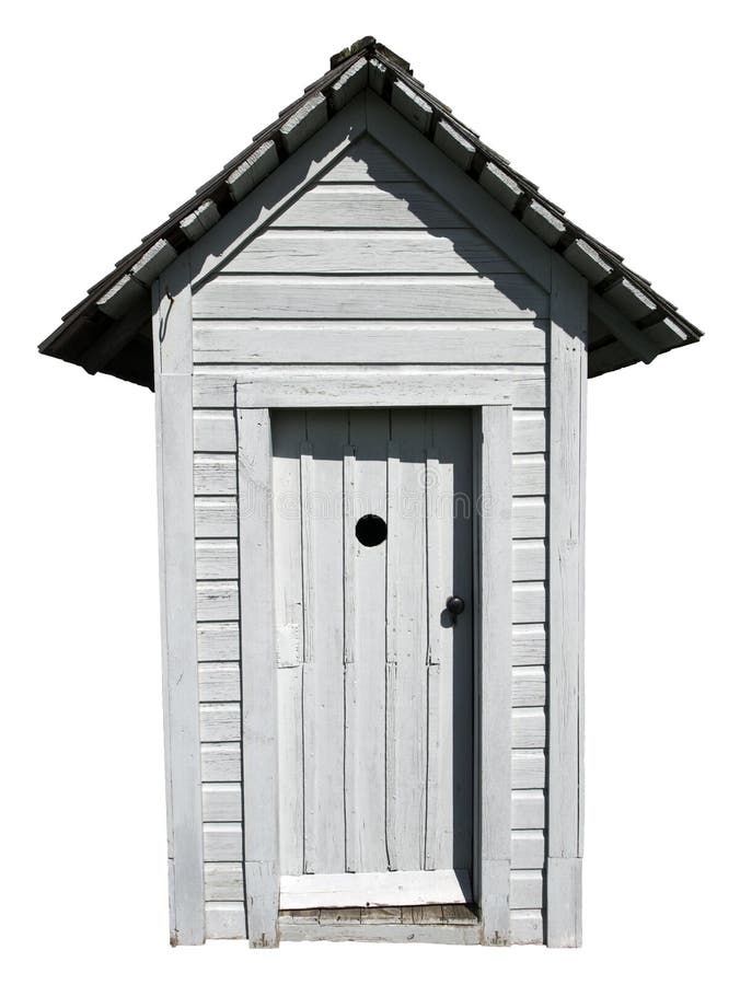 Παλαιά εκλεκτής ποιότητας Outhouse αγροτική τουαλέτα, που απομονώνεται στοκ φωτογραφία με δικαίωμα ελεύθερης χρήσης