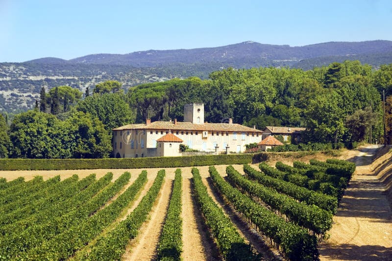 Παλαιοί σπίτι και αμπελώνας στην περιοχή Luberon, Γαλλία στοκ φωτογραφία με δικαίωμα ελεύθερης χρήσης Παλαιοί σπίτι και αμπελώνας στην περιοχή Luberon, Γαλλία στοκ φωτογραφία με δικαίωμα ελεύθερης χρήσης