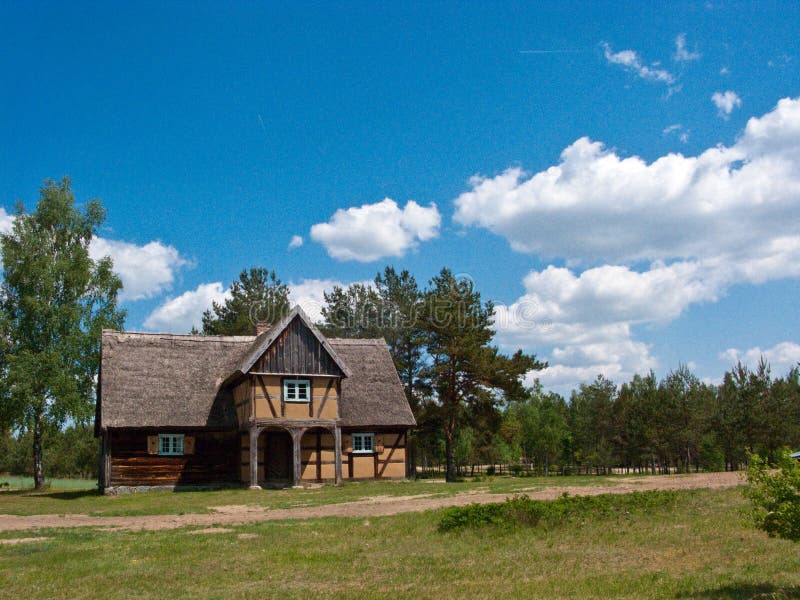 Old village house at Wdzydze Kiszewskie open air museum, originally belonging to a rich villager. Old village house at Wdzydze Kiszewskie open air museum, originally belonging to a rich villager.