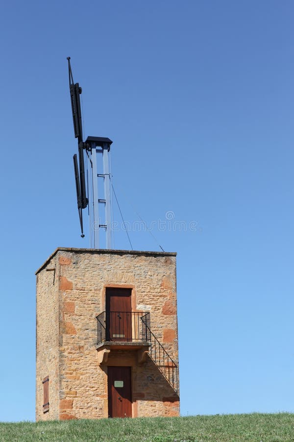 Old telegraph of Chappe in Marcy sur Anse, France. Old telegraph of Chappe in Marcy sur Anse, France