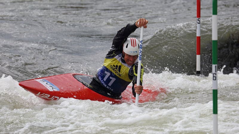 Παγκόσμιο Κύπελλο κανό slalom ICF - Michal Martikan, Σλοβακία στοκ φωτογραφία με δικαίωμα ελεύθερης χρήσης Παγκόσμιο Κύπελλο κανό slalom ICF - Michal Martikan, Σλοβακία στοκ φωτογραφία με δικαίωμα ελεύθερης χρήσης