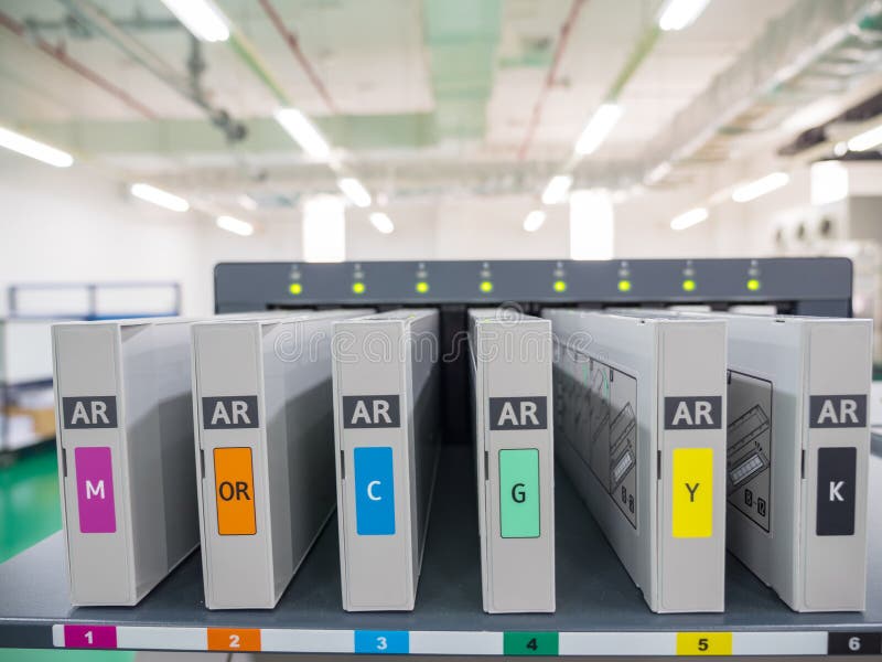 Παλέτα Inkjet για την ψηφιακή μηχανή εκτύπωσης Παλέτα που περιλαμβάνεται στοκ εικόνα Παλέτα Inkjet για την ψηφιακή μηχανή εκτύπωσης Παλέτα που περιλαμβάνεται στοκ εικόνα