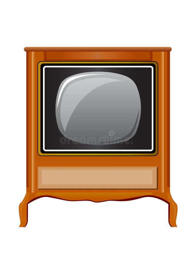 Παλαιά γραπτή TV απεικόνιση αποθεμάτων Παλαιά γραπτή TV απεικόνιση αποθεμάτων