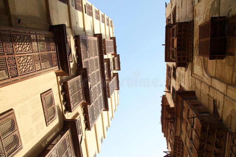Παλαιά πόλη σε Jeddah, Σαουδική Αραβία γνωστή ως ` ιστορικό Jeddah ` Παλαιοί και κτήρια και δρόμοι κληρονομιάς σε Jeddah η χορήγη στοκ εικόνα Παλαιά πόλη σε Jeddah, Σαουδική Αραβία γνωστή ως ` ιστορικό Jeddah ` Παλαιοί και κτήρια και δρόμοι κληρονομιάς σε Jeddah η χορήγη στοκ εικόνα