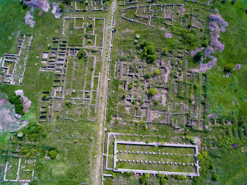Παλαιό φρούριο Adamclisi κατά την εναέρια άποψη Dobrogea Ρουμανία στοκ εικόνες με δικαίωμα ελεύθερης χρήσης