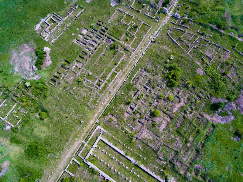 Παλαιό φρούριο Adamclisi κατά την εναέρια άποψη Dobrogea Ρουμανία στοκ φωτογραφία με δικαίωμα ελεύθερης χρήσης