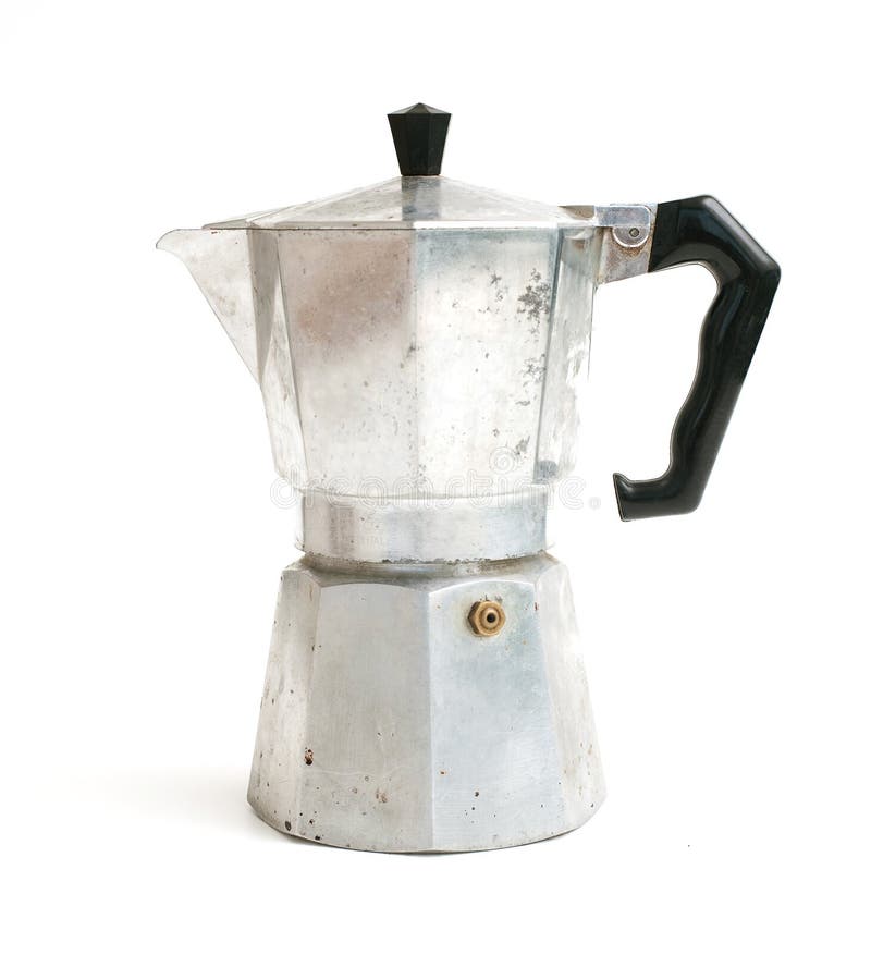 Παλαιός ιταλικός κατασκευαστής coffe στοκ φωτογραφίες με δικαίωμα ελεύθερης χρήσης Παλαιός ιταλικός κατασκευαστής coffe στοκ φωτογραφίες με δικαίωμα ελεύθερης χρήσης