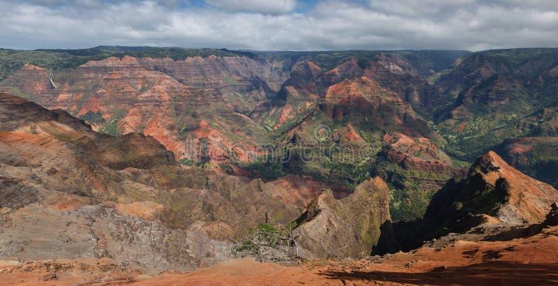 Πανόραμα φαραγγιών Waimea, Kauai στοκ εικόνα με δικαίωμα ελεύθερης χρήσης Πανόραμα φαραγγιών Waimea, Kauai στοκ εικόνα με δικαίωμα ελεύθερης χρήσης