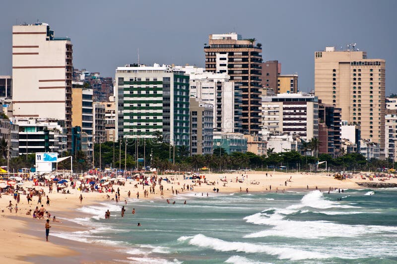 Παραλία Ipanema, Ρίο ντε Τζανέιρο, Βραζιλία στοκ εικόνα Παραλία Ipanema, Ρίο ντε Τζανέιρο, Βραζιλία στοκ εικόνα