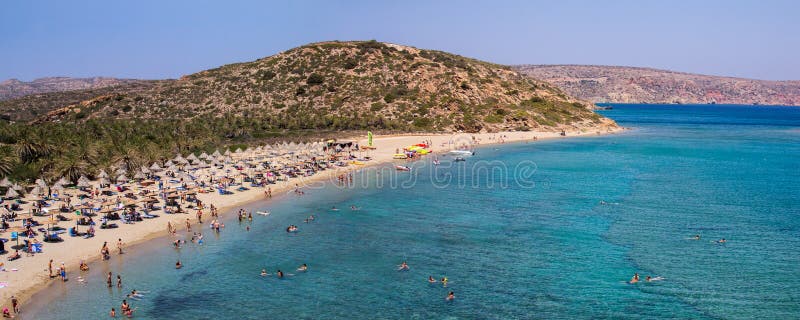 Παραλία Vai στο νησί της Κρήτης στοκ εικόνες Παραλία Vai στο νησί της Κρήτης στοκ εικόνες