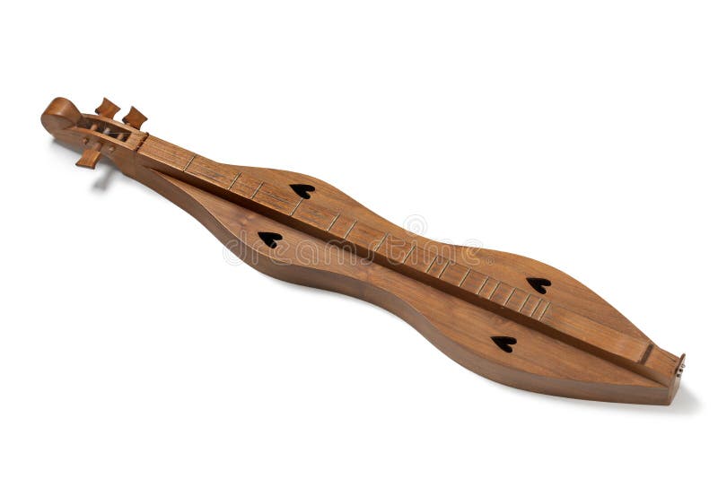 παραδοσιακό appalachian mountain dulmer σε λευκό φόντο στοκ εικόνα