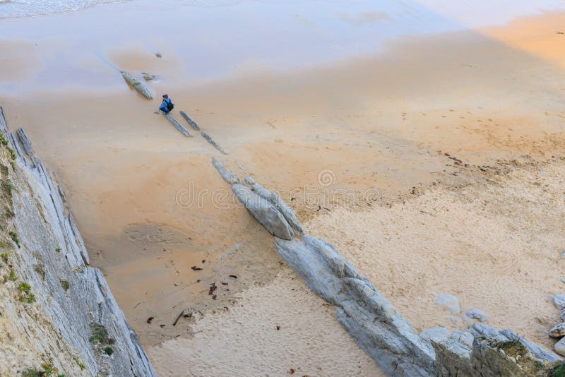 Παραλία Arnia, Cantabria, Ισπανία στοκ εικόνες