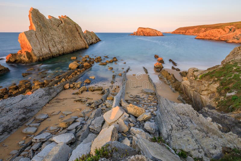Παραλία Arnia, Cantabria, Ισπανία στοκ φωτογραφία με δικαίωμα ελεύθερης χρήσης