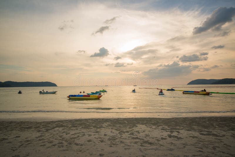 Παραλία Cenang Pantai σε Langkawi, Μαλαισία στοκ φωτογραφίες