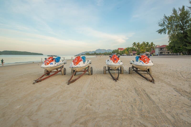 Παραλία Cenang Pantai σε Langkawi, Μαλαισία στοκ φωτογραφίες με δικαίωμα ελεύθερης χρήσης