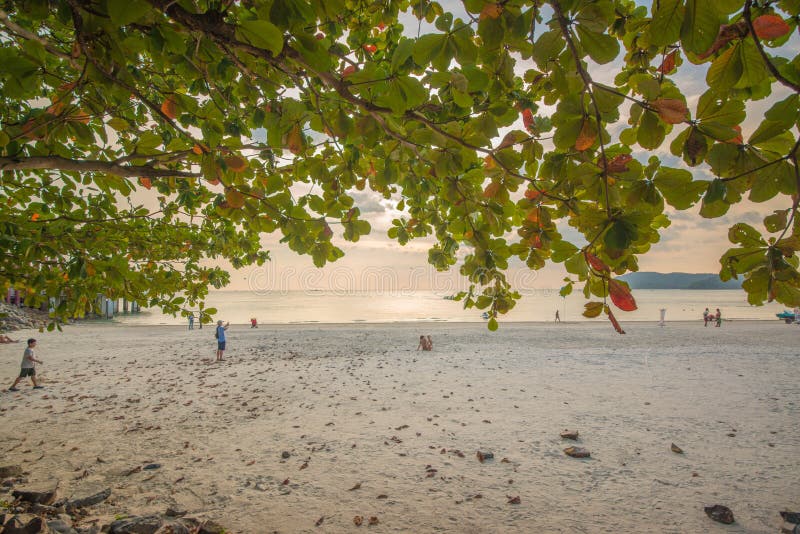 Παραλία Cenang Pantai σε Langkawi, Μαλαισία στοκ φωτογραφίες