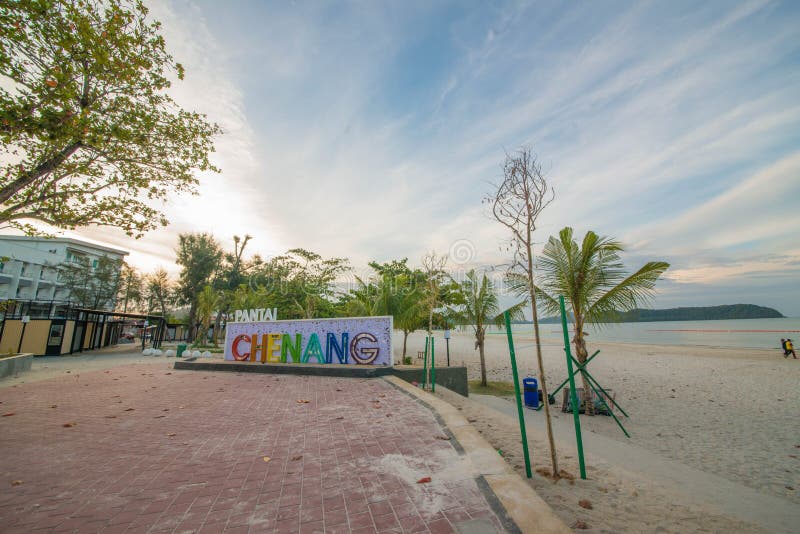 Παραλία Cenang Pantai σε Langkawi, Μαλαισία στοκ φωτογραφία με δικαίωμα ελεύθερης χρήσης