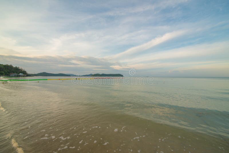 Παραλία Cenang Pantai σε Langkawi, Μαλαισία στοκ εικόνες με δικαίωμα ελεύθερης χρήσης