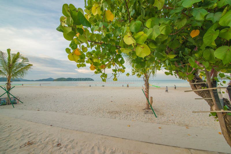 Παραλία Cenang Pantai σε Langkawi, Μαλαισία στοκ φωτογραφία με δικαίωμα ελεύθερης χρήσης