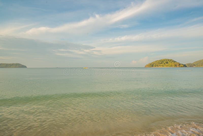 Παραλία Cenang Pantai σε Langkawi, Μαλαισία στοκ φωτογραφία με δικαίωμα ελεύθερης χρήσης